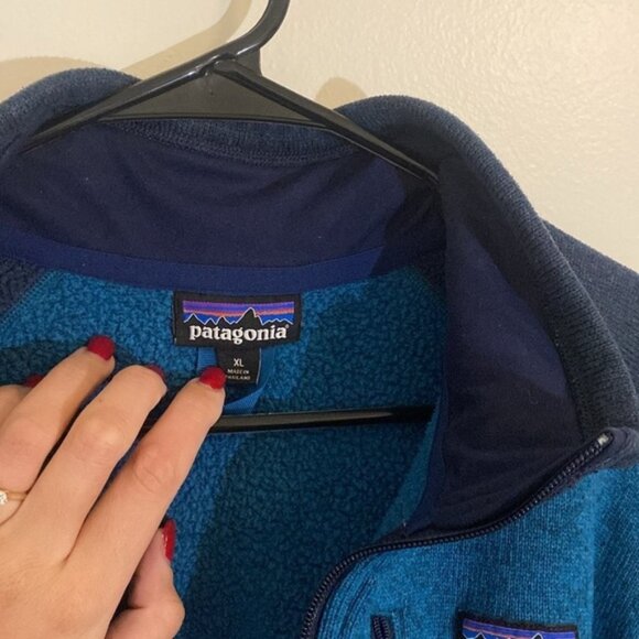 Patagonia Men's Quarter Zip Blue Fleece Better Sweater Pullover Size XL - Picture 3 of 5